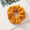 Scrunchies pluszowa gumka do włosów  żółta