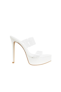 High-heeled gladiator sandals