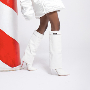 High-heeled gladiator sandals