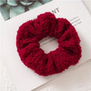 Scrunchies pluszowa gumka do włosów  bordo