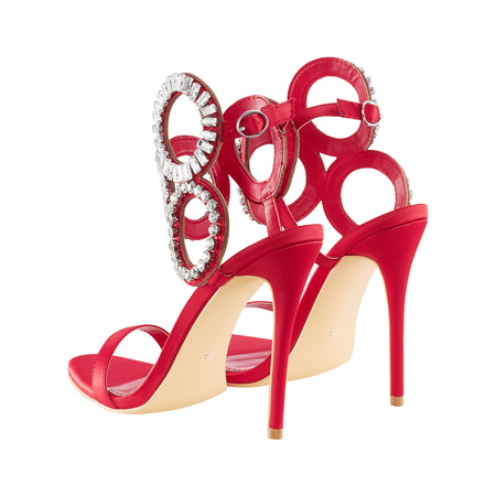 Czerwone sandały Shiny