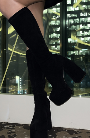 High-heeled gladiator sandals 