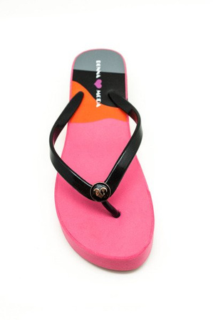 Klapki japonki pink/grey/orange DM