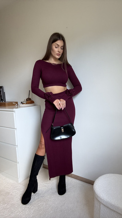 Czarne kozaki na  platformie zamszowe 