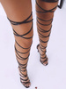 High-heeled gladiator sandals 
