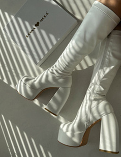 High-heeled gladiator sandals