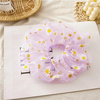 Scrunchie gumka do włosów tiulowa stokrotki fiolet