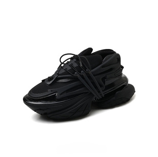 Buty sportowe na koturnie  sneakersy DONNA MODA black Bamleian Paons