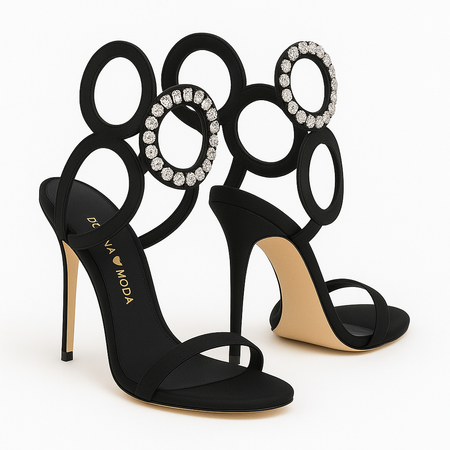 High-heeled gladiator sandals 