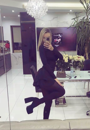 Czarne kozaki na  platformie zamszowe 