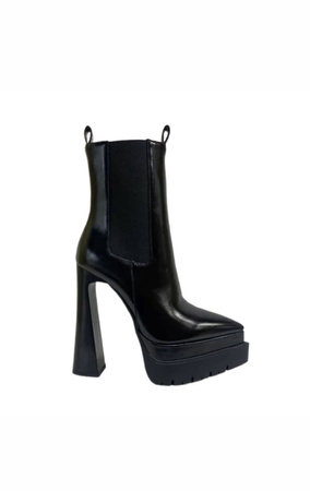 Czarne botki na platformie DONNA MODA