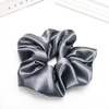 Scrunchies satynowa  gumka do włosów aksamitka szara