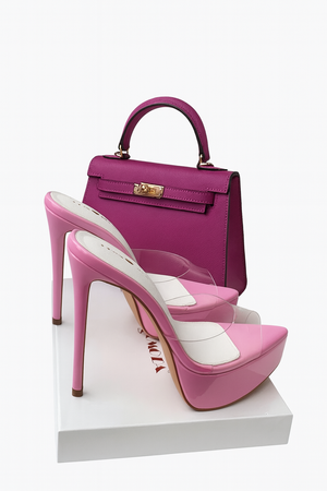 High-heeled gladiator sandals 