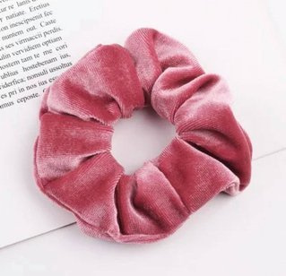 Scrunchie gumka do włosów 1szt róż