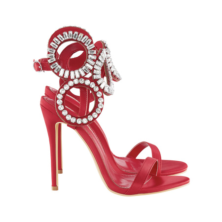 High-heeled gladiator sandals 