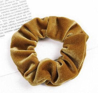 Scrunchie gumka do włosów 1szt  carmel