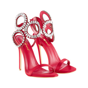 High-heeled gladiator sandals