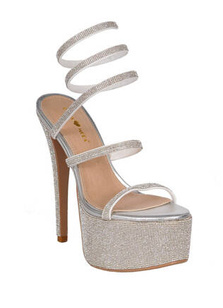 High-heeled gladiator sandals