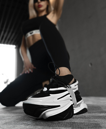 Buty sportowe na koturnie  sneakersy DONNA MODA Bamleian Paons